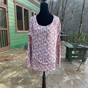 Eddie Bauer Pink Floral Women's Blouse